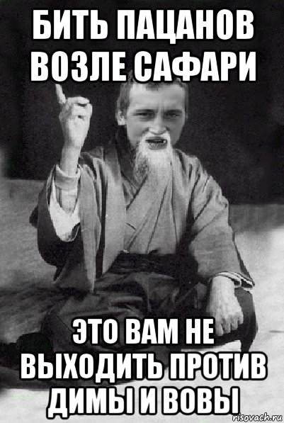 бить пацанов возле сафари это вам не выходить против димы и вовы, Мем Мудрий паца