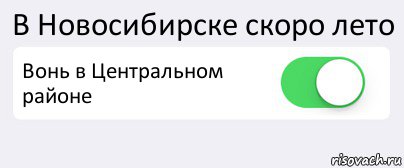 В Новосибирске скоро лето Вонь в Центральном районе , Комикс Переключатель