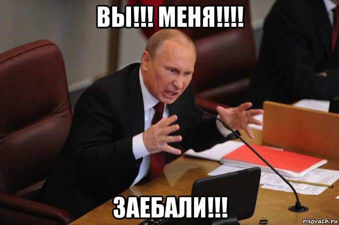 вы!!! меня!!!! заебали!!!, Мем Путин очень злой