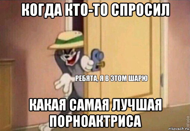 когда кто-то спросил какая самая лучшая порноактриса, Мем    Ребята я в этом шарю