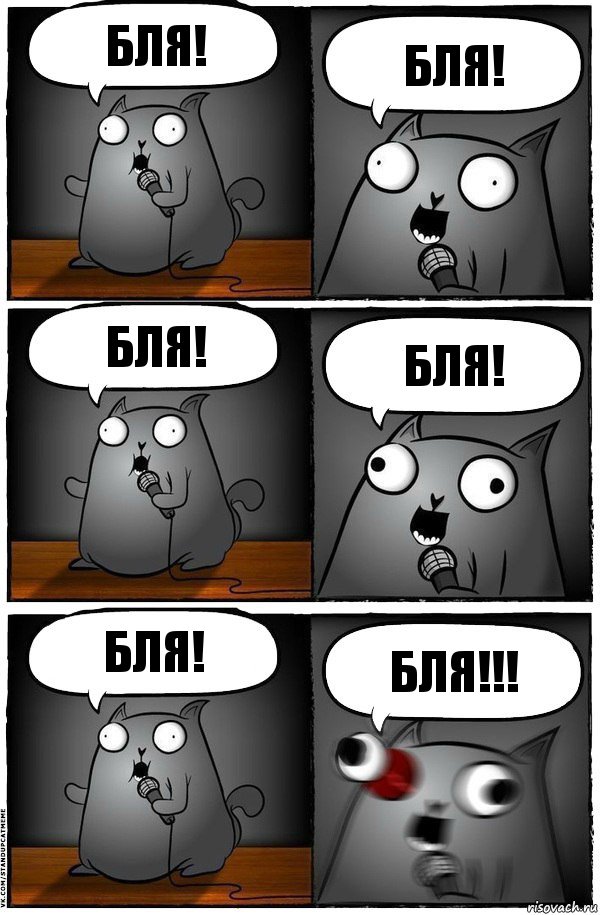 бля! бля! бля! БЛЯ! бля! БлЯ!!!, Комикс  Стендап-кот