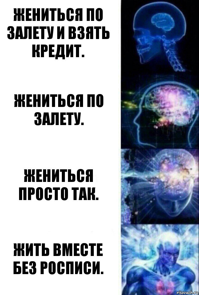 Жениться по залету и взять кредит. Жениться по залету. Жениться просто так. Жить вместе без росписи., Комикс  Сверхразум