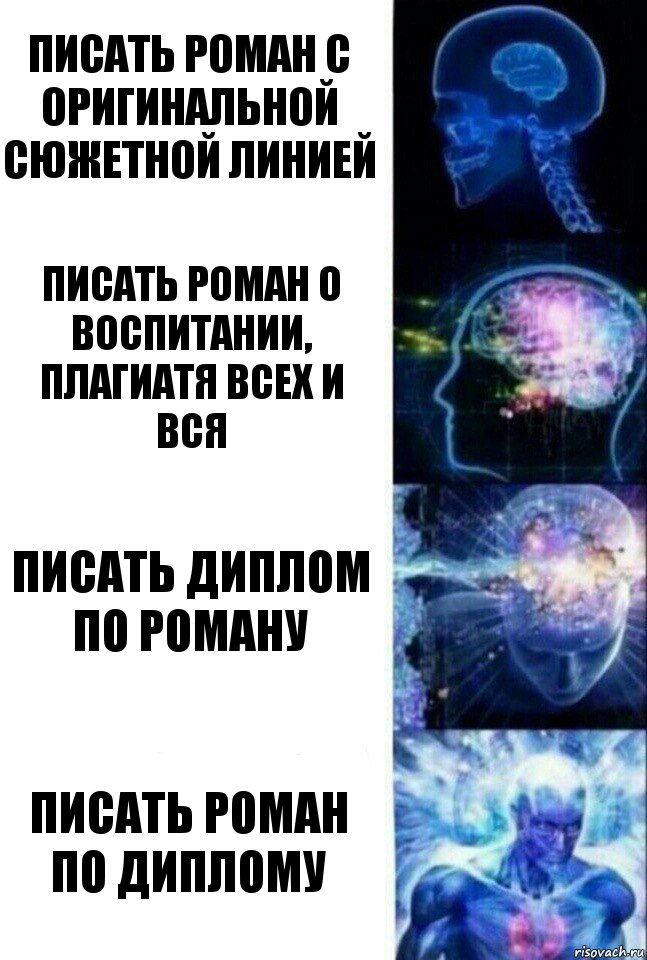 писать роман с оригинальной сюжетной линией писать роман о воспитании, плагиатя всех и вся писать диплом по роману писать роман по диплому, Комикс  Сверхразум