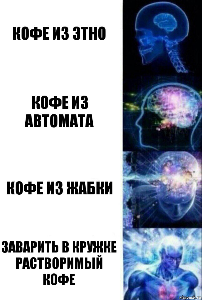 Кофе из Этно Кофе из автомата Кофе из Жабки Заварить в кружке растворимый кофе, Комикс  Сверхразум