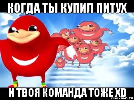 когда ты купил питух и твоя команда тоже xd, Мем Уганда наклз