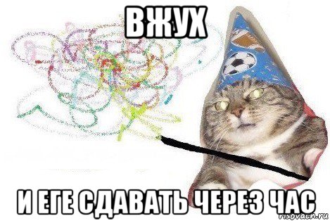 вжух и еге сдавать через час, Мем Вжух мем