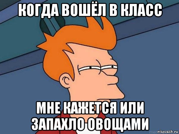 когда вошёл в класс мне кажется или запахло овощами, Мем  Фрай (мне кажется или)