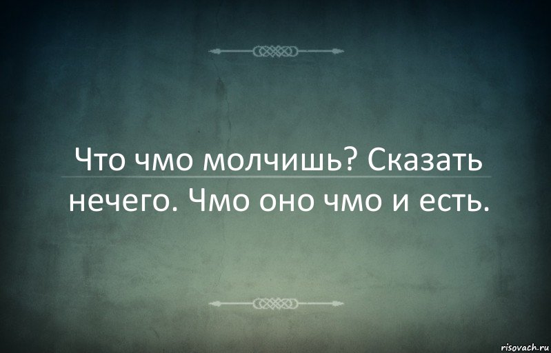 Что чмо молчишь? Сказать нечего. Чмо оно чмо и есть., Комикс Игра слов 3