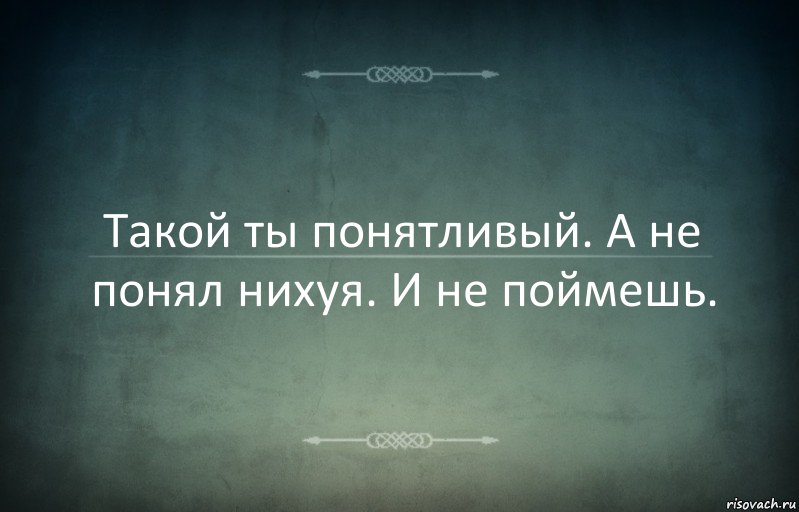 Такой ты понятливый. А не понял нихуя. И не поймешь., Комикс Игра слов 3