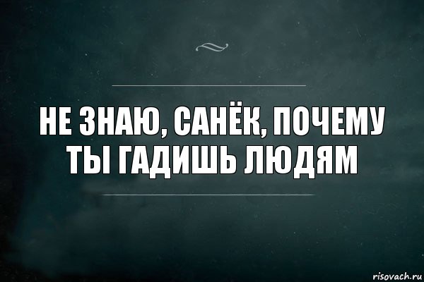 не знаю, санёк, почему ты гадишь людям, Комикс Игра Слов