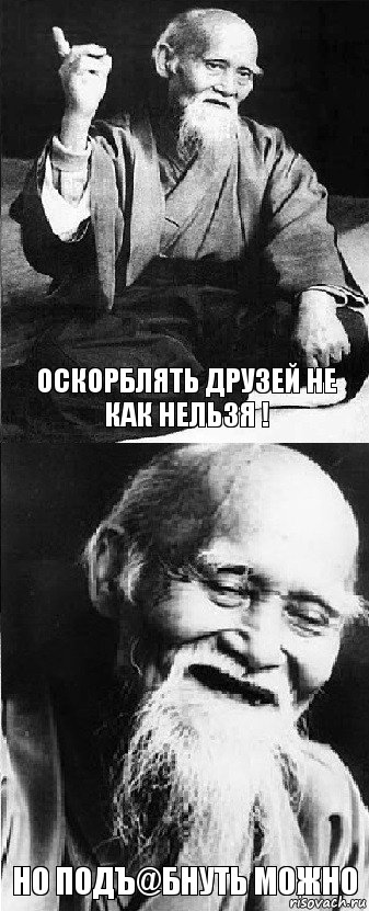 оскорблять друзей не как нельзя ! но подъ@бнуть можно, Комикс  Мудрости