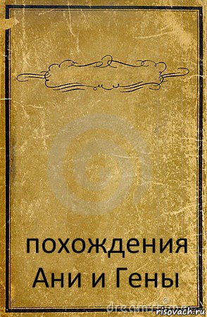  похождения Ани и Гены, Комикс обложка книги