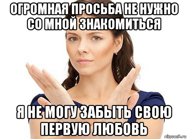 огромная просьба не нужно со мной знакомиться я не могу забыть свою первую любовь, Мем Огромная просьба