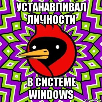 устанавливал личности в системе windows, Мем Омская птица