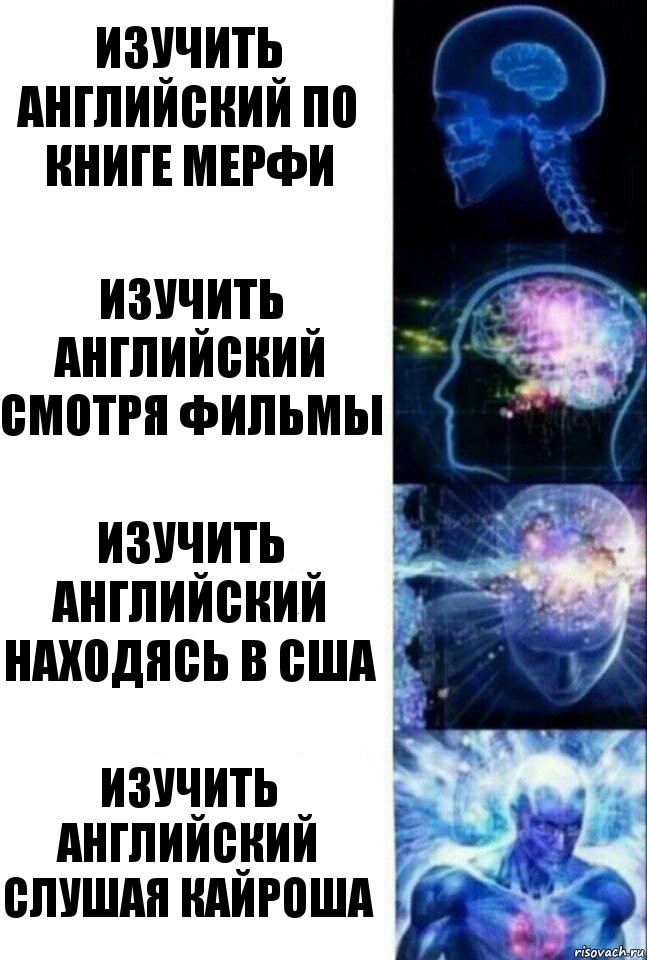 Изучить английский по книге Мерфи Изучить английский смотря фильмы Изучить английский находясь в Сша Изучить английский слушая кайроша, Комикс  Сверхразум