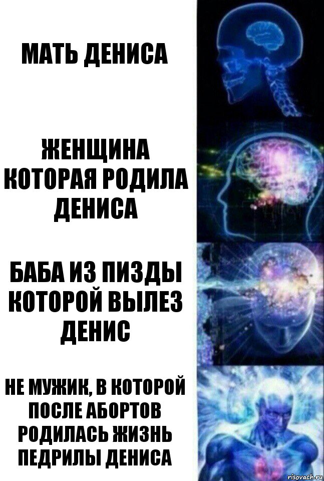 Мать Дениса Женщина которая родила Дениса Баба из пизды которой вылез Денис Не мужик, в которой после абортов родилась жизнь педрилы Дениса, Комикс  Сверхразум