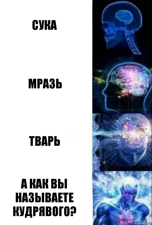 Сука Мразь Тварь А как вы называете Кудрявого?, Комикс  Сверхразум