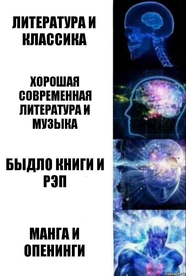 Литература и Классика Хорошая современная литература и музыка Быдло книги и рэп Манга и опенинги, Комикс  Сверхразум