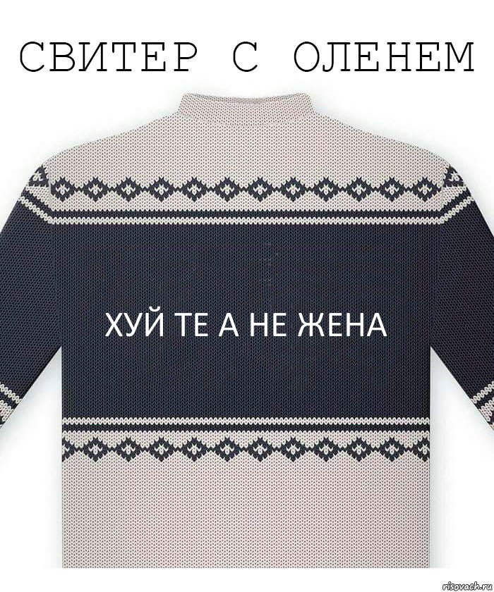 хуй те а не жена, Комикс  Свитер с оленем