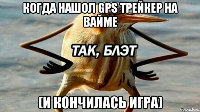 когда нашол gps трейкер на вайме (и кончилась игра), Мем  Так блэт