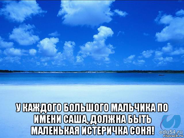  у каждого большого мальчика по имени саша, должна быть маленькая истеричка соня!