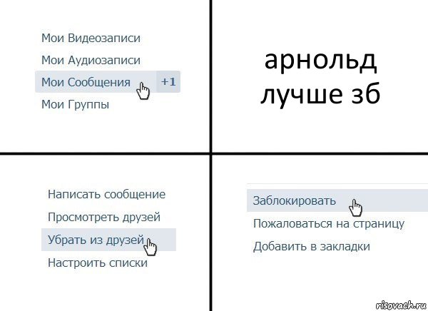 арнольд лучше зб, Комикс  Удалить из друзей