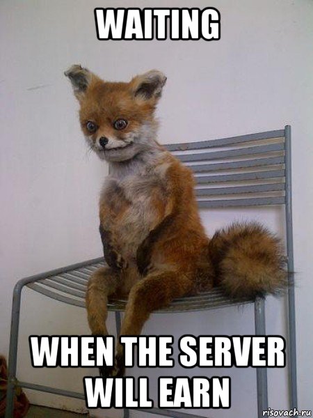 waiting when the server will earn