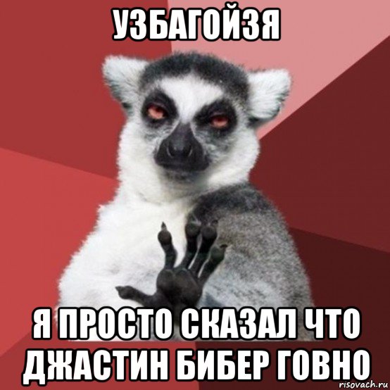 узбагойзя я просто сказал что джастин бибер говно, Мем Узбагойзя