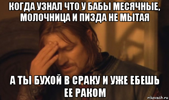 когда узнал что у бабы месячные, молочница и пизда не мытая а ты бухой в сраку и уже ебешь ее раком, Мем Закрывает лицо