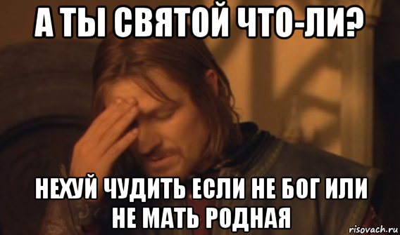 а ты святой что-ли? нехуй чудить если не бог или не мать родная, Мем Закрывает лицо