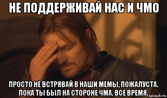 не поддерживай нас и чмо просто не встрявай в наши мемы, пожалуста. пока ты был на стороне чма. все время., Мем Закрывает лицо