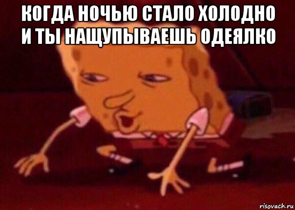 когда ночью стало холодно и ты нащупываешь одеялко , Мем    Bettingmemes