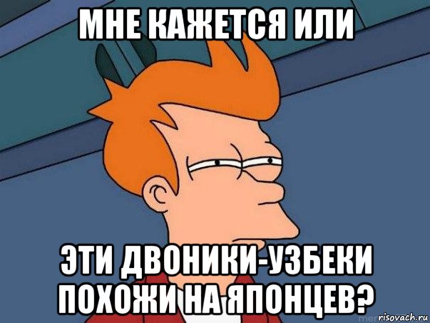 мне кажется или эти двоники-узбеки похожи на японцев?, Мем  Фрай (мне кажется или)