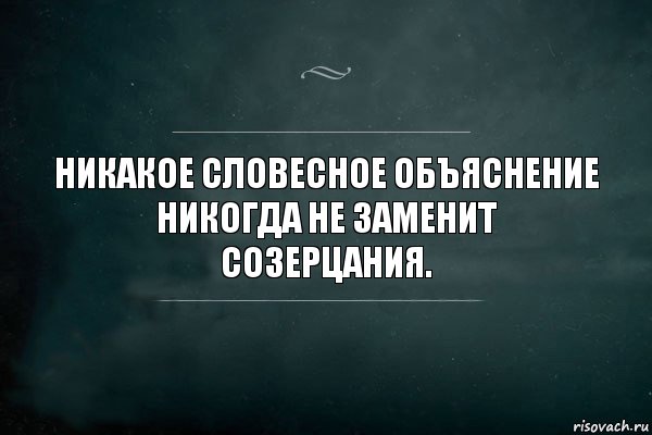 Никакое словесное объяснение никогда не заменит созерцания., Комикс Игра Слов