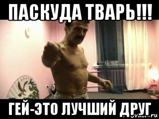 паскуда тварь!!! гей-это лучший друг, Мем Паскуда тварь