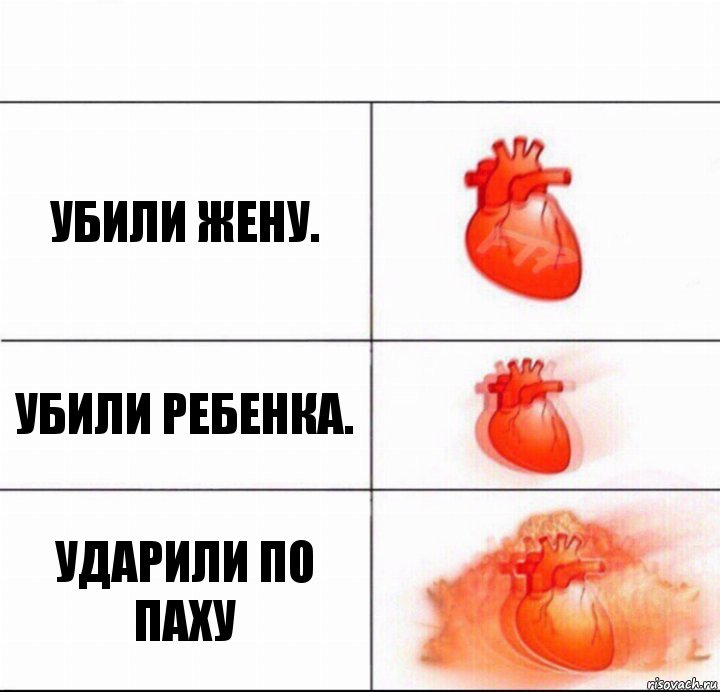 Убили жену. Убили ребенка. УДАРИЛИ ПО ПАХУ, Комикс  Расширяюшее сердце