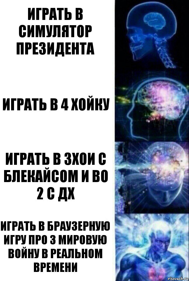 Играть в симулятор президента Играть в 4 хойку Играть в 3хои с блекайсом и во 2 с дх Играть в браузерную игру про 3 мировую войну в реальном времени, Комикс  Сверхразум