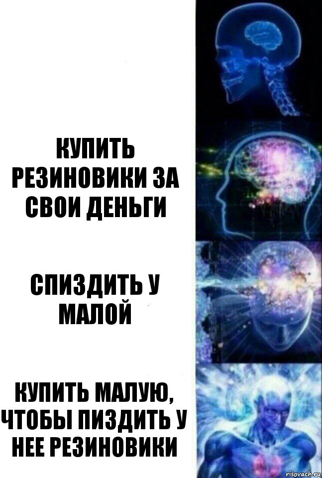  КУПИТЬ РЕЗИНОВИКИ ЗА СВОИ ДЕНЬГИ СПИЗДИТЬ У МАЛОЙ КУПИТЬ МАЛУЮ, ЧТОБЫ ПИЗДИТЬ У НЕЕ РЕЗИНОВИКИ, Комикс  Сверхразум