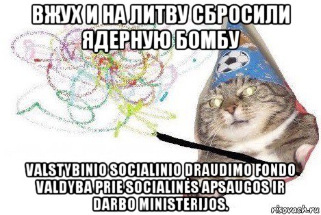 вжух и на литву сбросили ядерную бомбу valstybinio socialinio draudimo fondo valdyba prie socialinės apsaugos ir darbo ministerijos., Мем Вжух мем