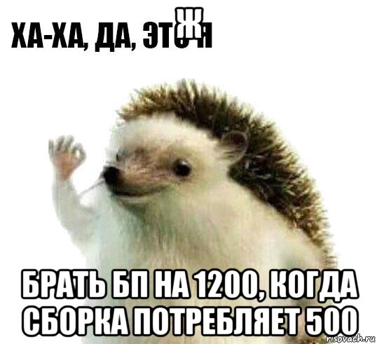 ж брать бп на 1200, когда сборка потребляет 500, Мем Ха-ха да это я