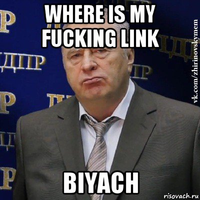 where is my fucking link biyach, Мем Хватит это терпеть (Жириновский)