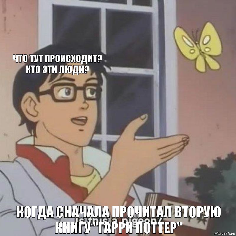 Что тут происходит? Кто эти люди?  Когда сначала прочитал вторую книгу "Гарри Поттер", Комикс  Is this