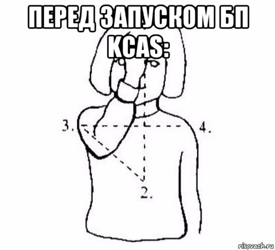 перед запуском бп kcas: , Мем  Перекреститься