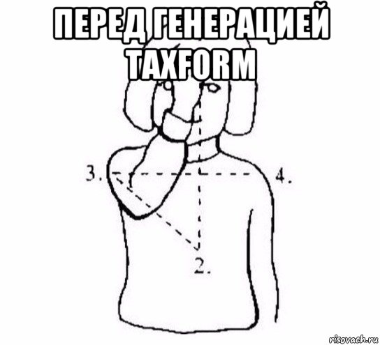 перед генерацией taxform , Мем  Перекреститься