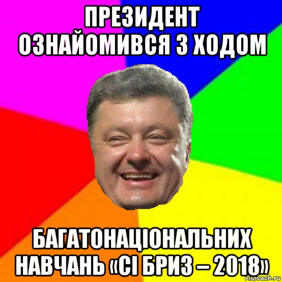 президент ознайомився з ходом багатонаціональних навчань «сі бриз – 2018», Мем Порошенко