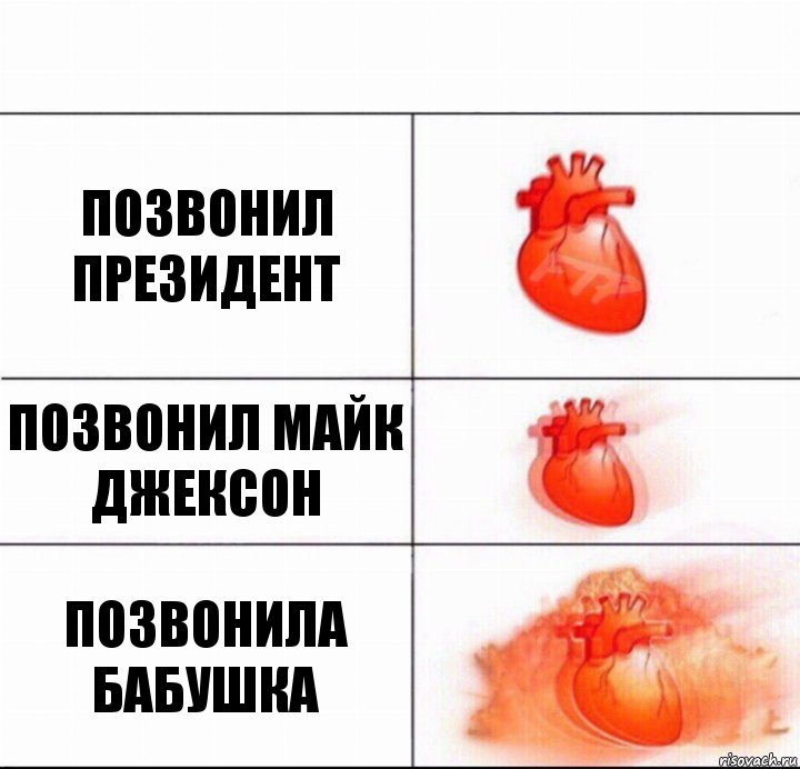 Позвонил президент Позвонил Майк Джексон Позвонила бабушка, Комикс  Расширяюшее сердце