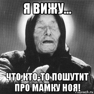 я вижу... что кто-то пошутит про мамку ноя!, Мем Ванга