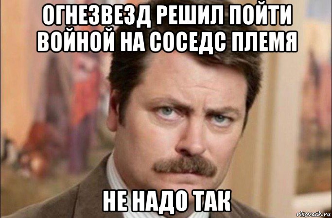 огнезвезд решил пойти войной на соседс племя не надо так, Мем  Я человек простой