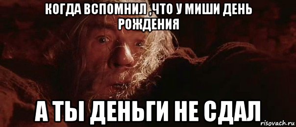 когда вспомнил ,что у миши день рождения а ты деньги не сдал, Мем бегите глупцы