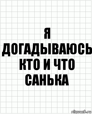 я догадываюсь кто и что санька, Комикс  бумага